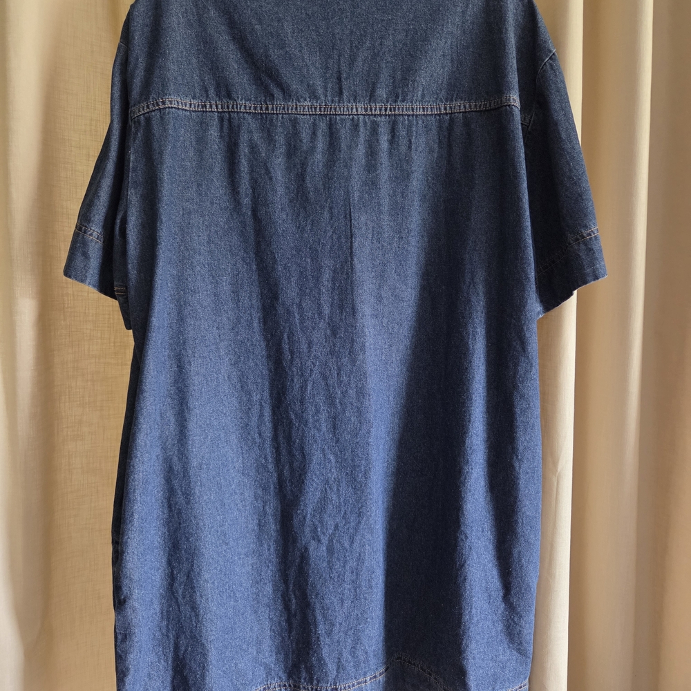 Summer Casual Blue Denim Mini Dress or Tunic Top - Picture 5 of 8